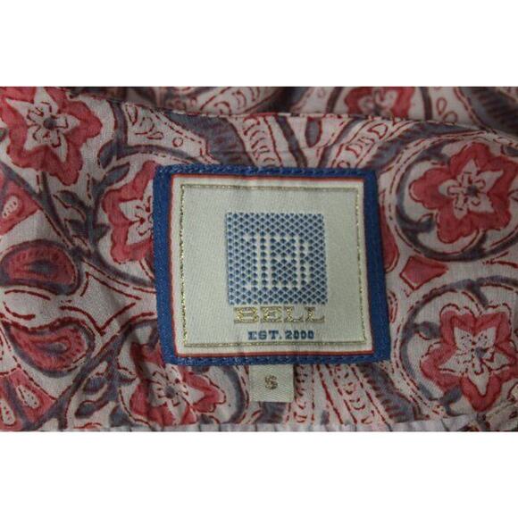 BELL by ALICIA BELL Sz S Small Pink Floral Kimono Style Dress Cotton Silk - Picture 2 of 9